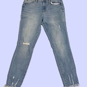 high waisted ankle jeans